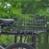GLEAVI Folding Bike Rear Basket Metal Mesh Storage Rack Detachable Carrier with Mounting Accessories and Reflective