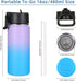 Volhoply 16 OZ Kids Water Bottle Bulk 4 Pack - Insulated Sports Bottles with Straw Lid, Stainless Steel
