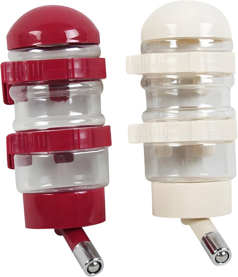 NACOCO Pet Drinking Fountains Dog Water Dispenser with Automatically Feeding Water (Red).