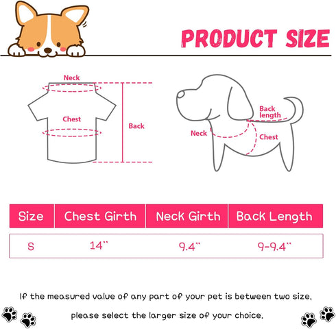Jexine 6 Pack Dog Shirt Puppy Clothes for Chihuahua Dog T Shirt Girl Dog Clothes Breathable Dog Outfit Dog Costume Summer Cat Dog Clothes Dachshund Puppy Accessories Printed Dog Shirts(Small)