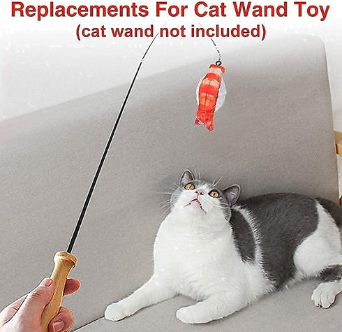REKOBON Catnip Toys, 8 Pack Kitten Toys for Indoor Cats, Bite Resistant Chew Toy with Sushi Roll