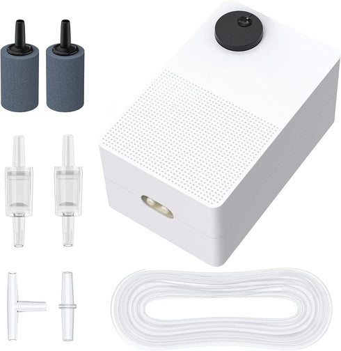 Pawfly Adjustable Quiet Aquarium Air Pump, Oxygen Aerator Pump for Fish Tank and Pond