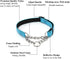 Martingale Dog Collars, Reflective Nylon Soft Padded Dog Training Collar Half-Check Stainless Steel Chain Anti-Escape No Pull Dog Choker Collar, Limited Chain Cinch Collar for Small Medium Large Dogs