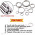 Hilitchi 210Pcs Fishing Tackle Split Rings, High Strength Stainless Steel, 9 Sizes for Heavy Fishing Lures Connector
