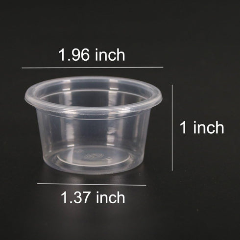 SLSON 100 Pack Gecko Food and Water Cups, Reptile Worm Bowl Mealworm Feeder for Lizard, Leopard Gecko, Crested Gecko (1