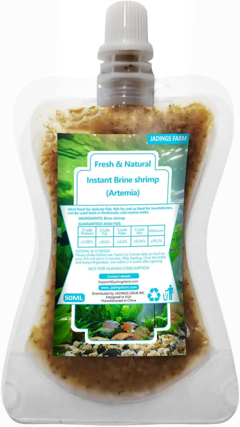 Brine Shrimp Fish Food, Ready to Use Aquarium Fish Food, Non-Living Instant