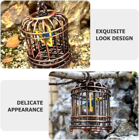 Iron Birdcage Mini Toy, Decorative Simulated Bird Cage for Home Accessories, Ideal for Baby and Toddler Kids
