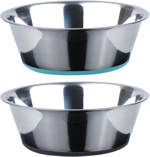 PEGGY11 Deep Stainless Steel Anti-Slip Dog Bowls, 2-Pack, 2 Cups