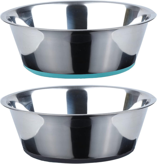 PEGGY11 Deep Stainless Steel Anti-Slip Dog Bowls, 2-Pack, 2 Cups