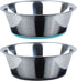 PEGGY11 Deep Stainless Steel Anti-Slip Dog Bowls, 2-Pack, 2 Cups