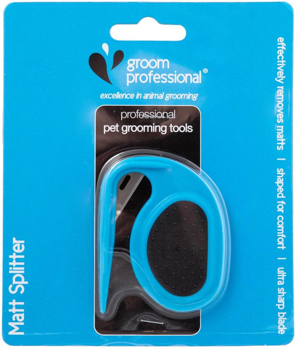 GROOM PROFESSIONAL Matt Splitter with Steel Blade - Dematting Tool for Dogs - Effective Dematting for Grooming - Cuts Through Matts & Tangles with Ease - Perfect for Removing Tangles