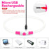 HIGO LED Dog Collar, USB Rechargeable Light Up Dog Necklace, Waterproof Glow in The Dark for Night Walking