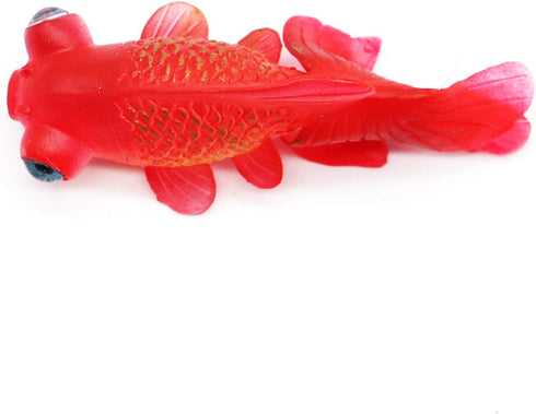 Silicone Artificial Fish Aquarium Decoration - High Simulation Lifelike Floating Fake Betta Fish Tank Ornament (Red