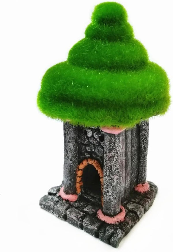 Luzhengyang Resin Aquarium Decoration Hollow Tree Stump Cave for Fish Tank, Small Synthetic