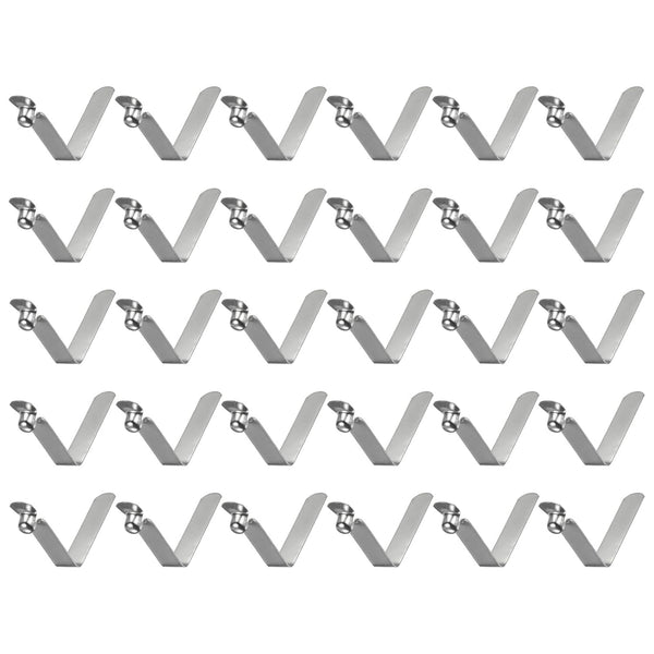 HARFINGTON 30pcs Single Button Kayak Paddle Snap Spring Clip 6x6x38mm 65Mn Spring Steel Locking Tube Clips