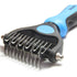 Maxpower Planet Pet Grooming Brush - Extra Wide Double Sided Dematting Rake for Dogs and Cats, Blue, S