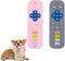 2 PCS Durable Silicone TV Stick Dog Chew Toys, Squeaky Puppy Teething Toys for Training and Teeth Cleaning, Pink Grey