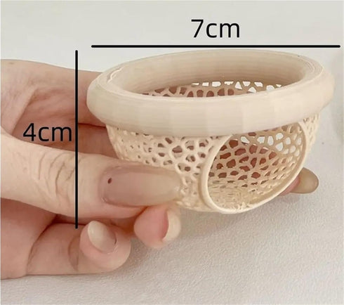 Bingche 6pcs 3-in-1 Hammock Floating Betta Hide Shrimp Cave Aquarium Decor Feeding Ring & Resting Spot for(Pink)