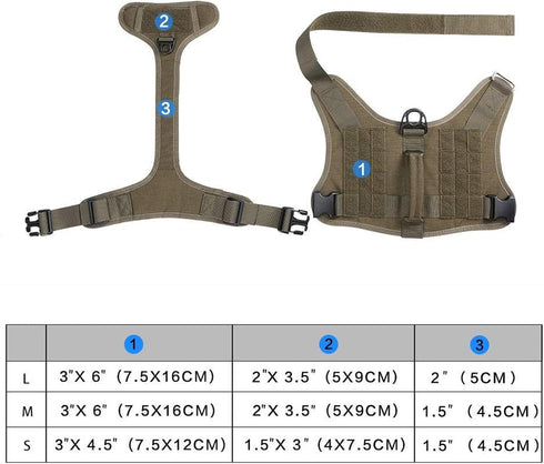 EXCELLENT ELITE SPANKER Tactical Dog Harness Vest, Adjustable No Pull Harness for Small Medium Large Dogs