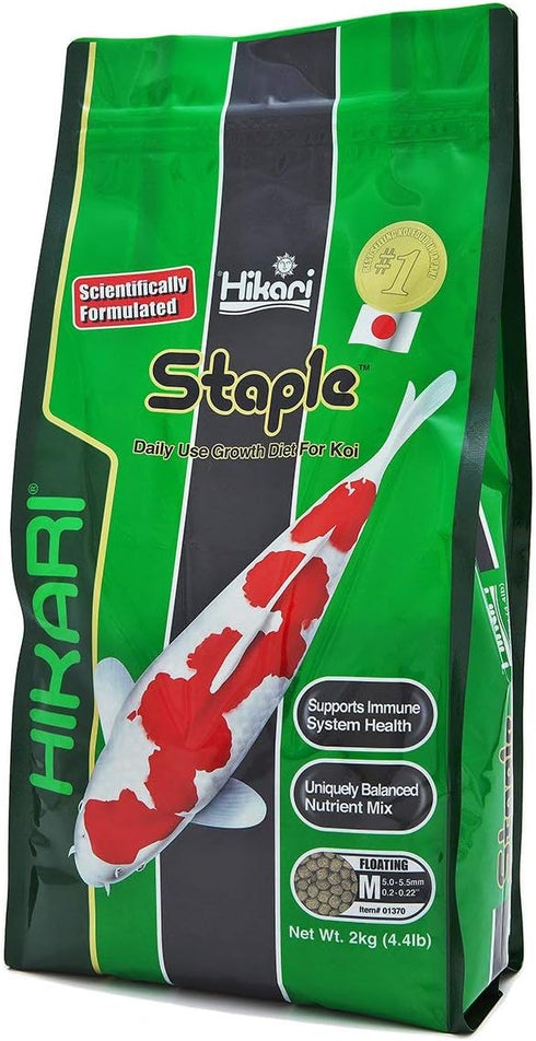 Hikari 4.4-Pound Staple Floating Pellets for Koi and Pond Fish, Medium Size