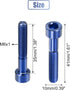 uxcell Blue Universal M6x35 Bike Stem Bolt Bicycle Headset Accessory