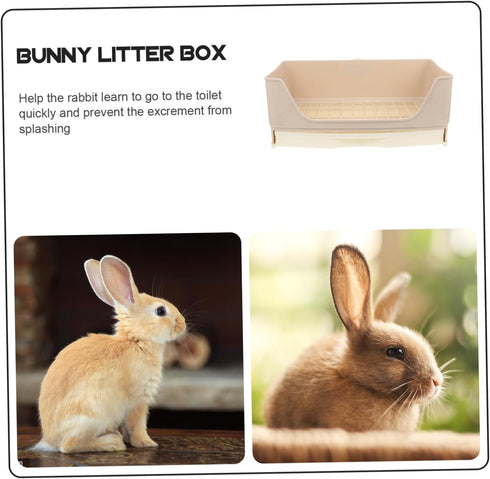Compact Rabbit Litter Box for Pet Training - Durable Design