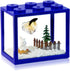 Small Betta Fish Tank, Stackable Mini Aquarium Kit with Gravel & Forest Micro Landscape, 0.6 Gallon (Blue)