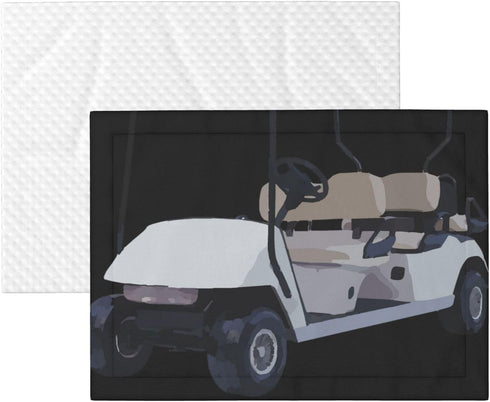 Loklneyk Let's Roll Golf Cart Dog Blankets for Small Dogs, Puppy Blanket Cute Pet Blanket for Dog, Puppy, Cat, Kitten