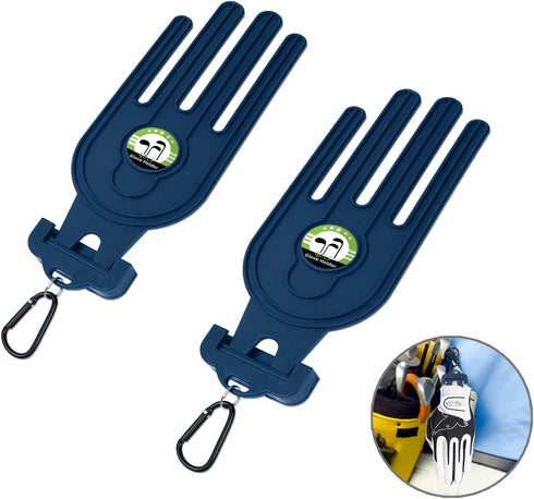 Golf Glove Holder Stretcher, 2PCS Durable Glove Support Frame Dryer Shaper Tool for Sports Gloves Maintenance, Blue