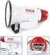 Pyle 30W PA Bullhorn Megaphone Speaker - Built-in Siren & LED Lights, Adjustable Volume for Coaches & Safety Drills