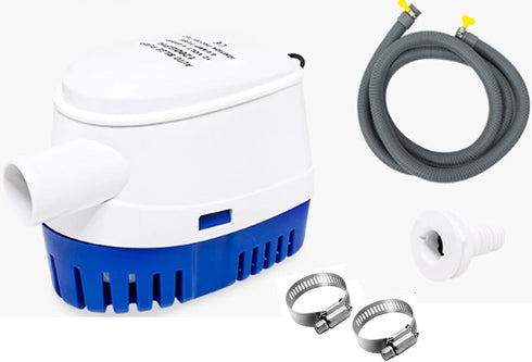 BYDGUMEI Submersible Bilge Pump 12v 1200gph Automatic Float Switch Marine Water Pump Kit