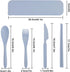 Set 4 Sets Set, Set Zoyiancy Reusable Utensils with Case, Cutlery Tableware Portable Chopsticks Knife Fork Spoon