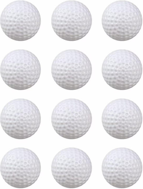 Xwejek White Hollow Practice Golf Balls Plastic 12Pcs,42mm Plastic Golf Training Balls Airflow