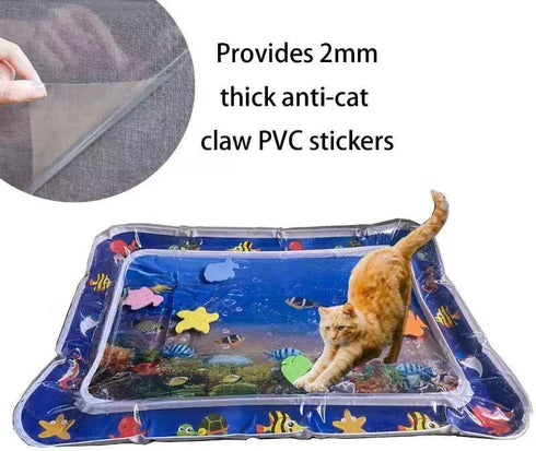 HZYICH 59'59 Upgraded Thickened Cat and Dog Water Play Mat with PVC Scratch protrctor Last for at Least mins