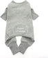 DOGGIE DESIGN Sweet Dreams Soft Cotton Thermal Dog Pajamas (L, Gray)