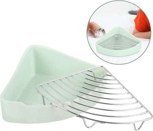 Triangle Ceramic Litter Pan for Guinea Pig & Bunny - Easy Clean Design