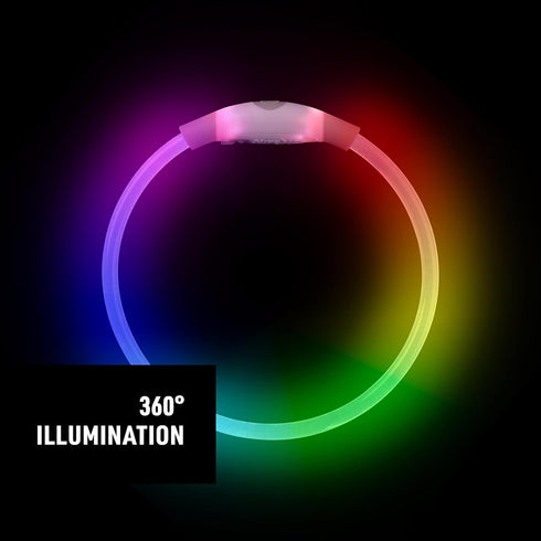 Nite Ize NiteHowl Mini Rechargeable LED Safety Necklace, Disc-O Select Light Up Dog Necklace with Batteries