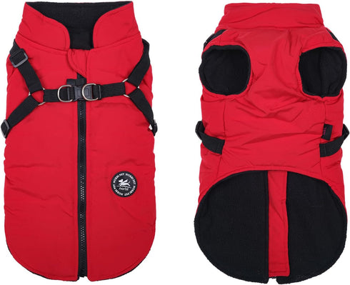 Norbi Dog Coat, Winter Jacket with Built-in Harness for Small to Large Dogs, Warm Cold Weather Coat
