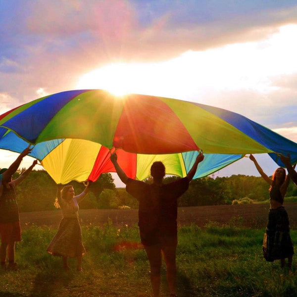 Sonyabecca Parachute, Play Parachute 10ft 12ft 16ft with 12 Handles 20ft 24ft with