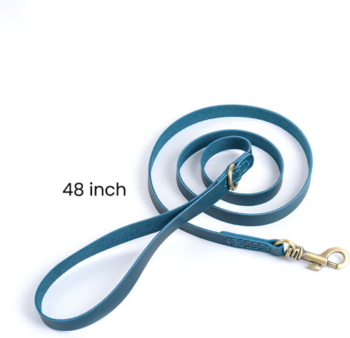 Genuine Leather Dog Leash - Soft Touch Rustic Leather, Vintage Style, Secure Grip for Small Dogs, Training Leash