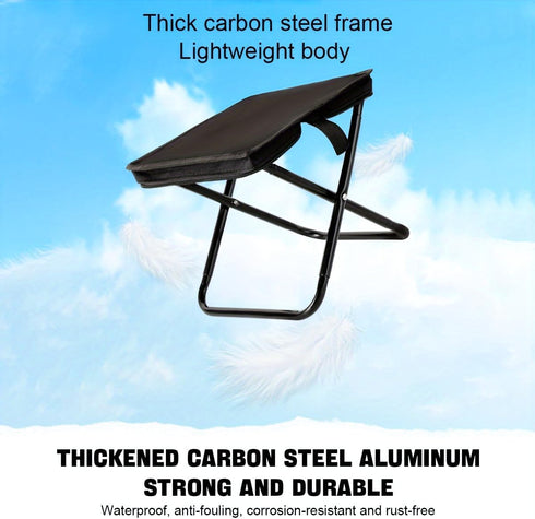 Generic Portable Foldable Camping Chair Lightweight Fishing & Outdoor Stool with Storage Bag, Durable Metal Frame, Easy
