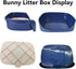 Chinchilla(15.7" 11.8" 3.9",Blue) Tfwadmx Rabbit Litter Box Guinea Pig Litter Boxes Small Animal Toilet Corner Pan