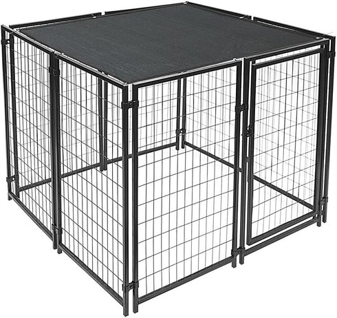 Dog Kennel Shade Cover - 95% Sunblock Shade Tarp Panel for Outdoor Dog House, Large Pet Crate, 10ft x 10ft