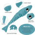 Cat Toothbrush Catnip Toy, Interactive Rubber Dental Care for Kittens, Crayfish-Shaped Chewing Toy (2 Pack)