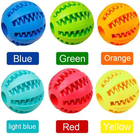 Sunglow Dog Toy Ball 2 Pack - Nontoxic Bite Resistant Teething Toys for Small/Medium/Large Dogs and Puppies