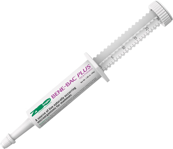 Pet-Ag Zoologic Bene-Bac Plus Mammal Gel, 30 gm Syringe, FOS & Probiotics for Dogs, Cats, Exotic Mammals