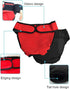 NACOCO 2 Pack Female Dog Diapers, Adjustable Leakproof Sanitary Panties for Small Medium Large Dogs, Black&Red