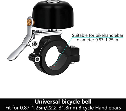 Greallthy Classic Brass Bike Bell, Loud Sound Bicycle Bell for Adults and Kids, Fits 0.87-1.25in Handlebars