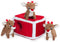 ZippyPaws Holiday Burrow Interactive Dog Toy, Reindeer Pen Plush Puzzle for Small & Medium Dogs