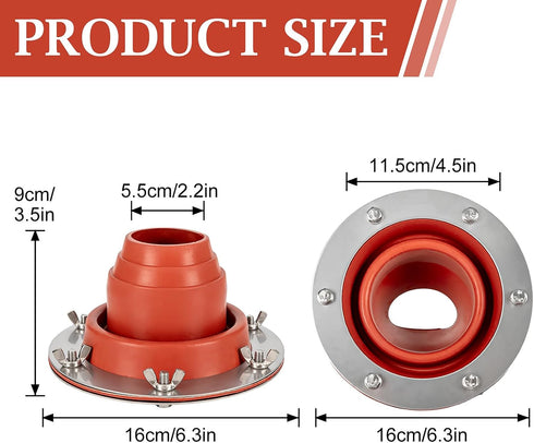 Tent Stove Jack Kit, Silicone High Temp Flexible Roof Jack Pipe Boot for Bell Tent, Yurt, and Wood Burner